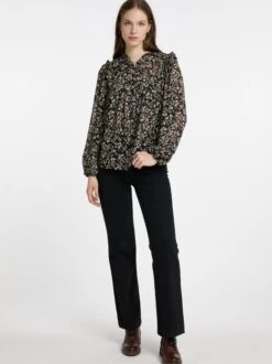 Dreimaster Damen Rüschenbluse