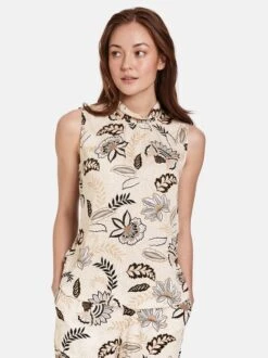 Taifun Damen Ärmellose Bluse